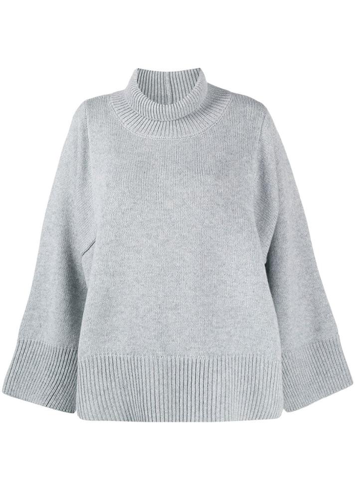 Fabiana Filippi Ribbed Neck Jumper - Grey