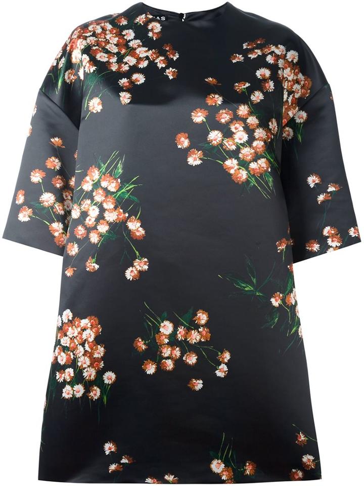 Rochas Floral Print Boxy Dress