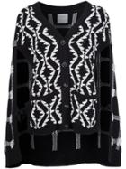 Barrie Cashmere Cape Cardigan - Black