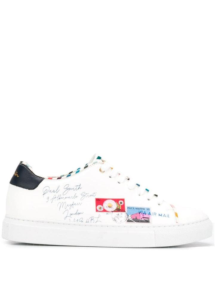 Paul Smith Basso Envelope Print Sneakers - White