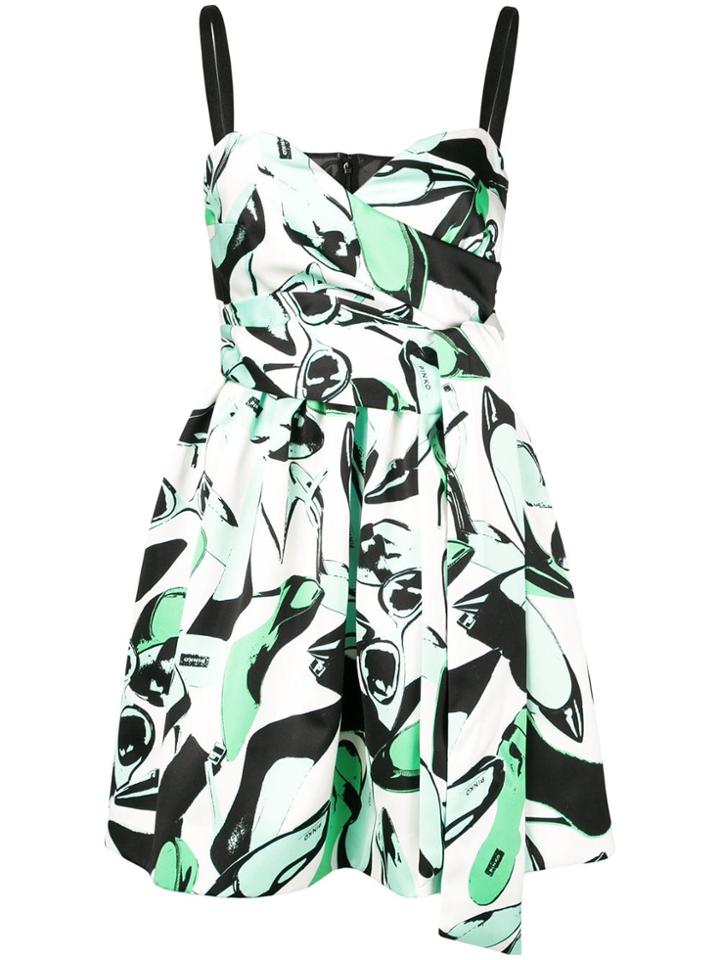 Pinko Arabesque Print Dress - Green