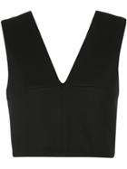 Manning Cartell V-neck Cropped Tank Top - Black