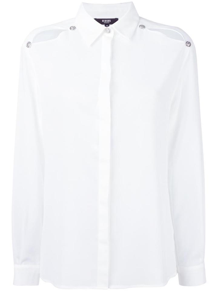 Versus Cut-out Detail Blouse, Women's, Size: 42, White, Polyester