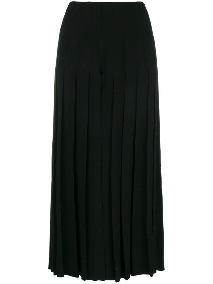 Sonia Rykiel High Waisted Pleated Culottes - Black