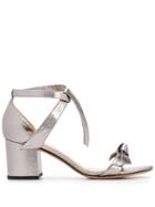 Alexandre Birman Bow Tie Heeled Sandals - Silver