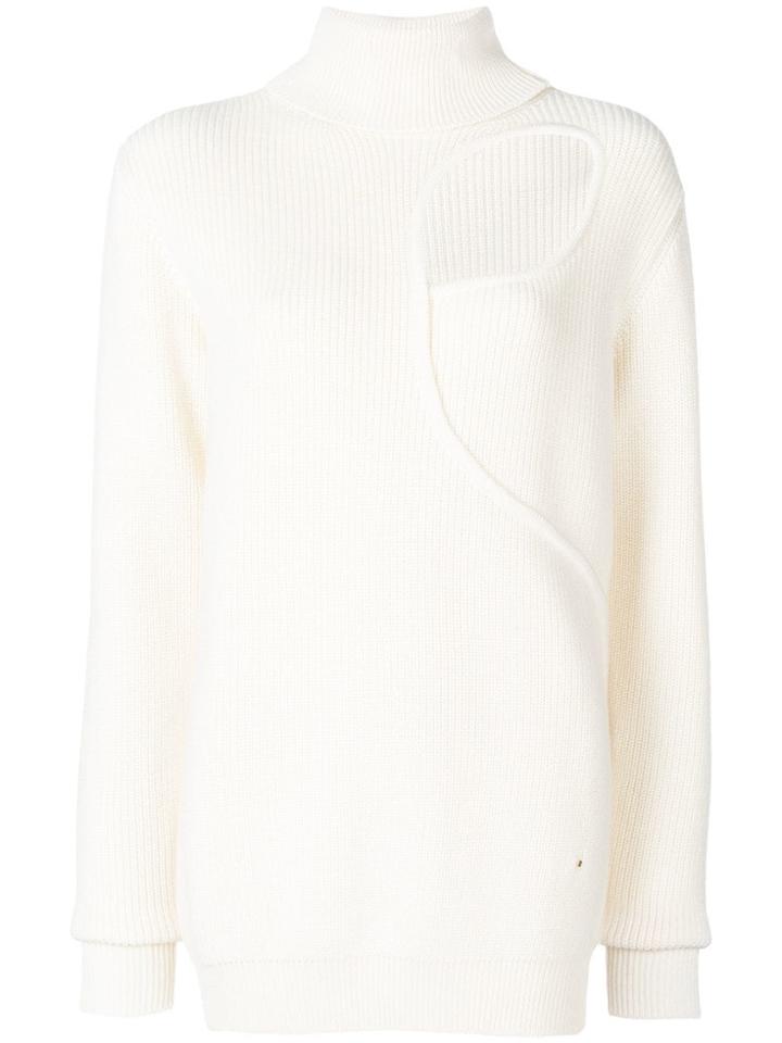 Esteban Cortazar Turtleneck Tear Drop Jumper - Nude & Neutrals