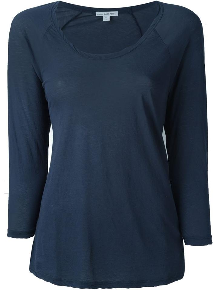 James Perse Raglan T-shirt, Women's, Size: 2, Blue, Cotton