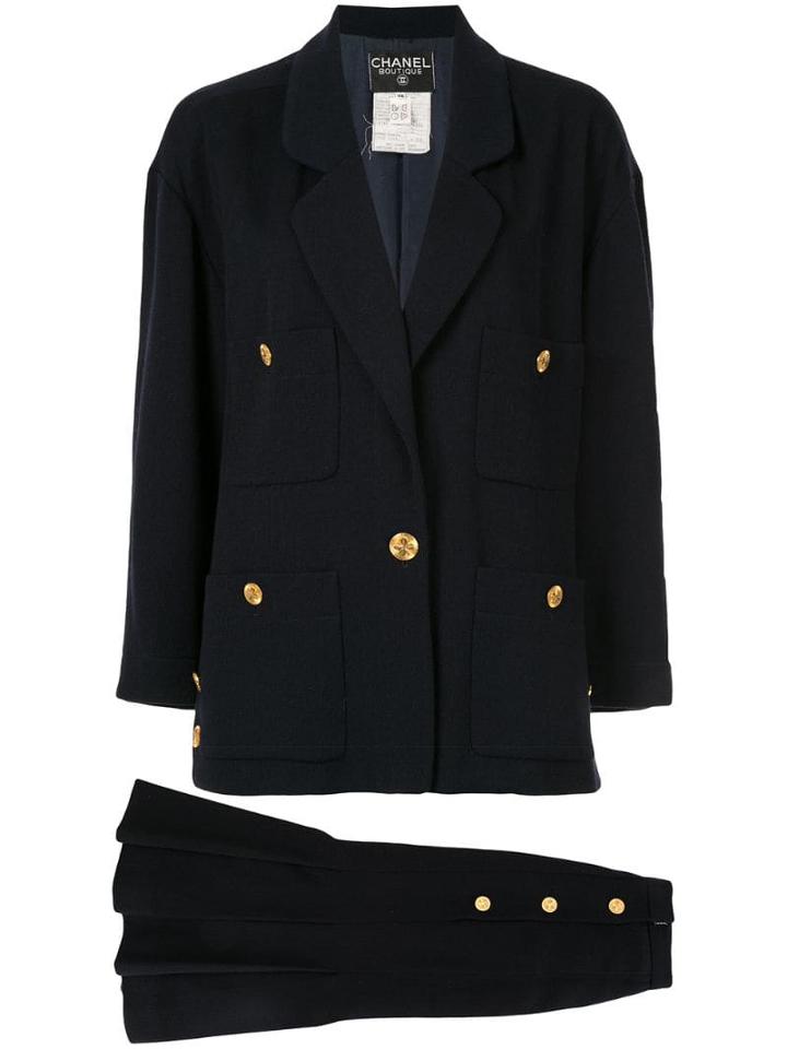 Chanel Pre-owned Cc Setup Two-piece Suit - Blue