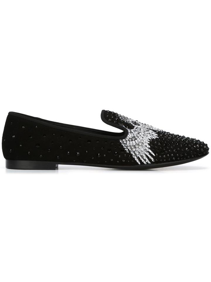 Giuseppe Zanotti Design Embellished Skull Slippers