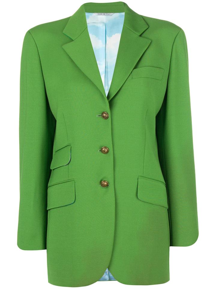Moschino Vintage Single Breasted Blazer - Green