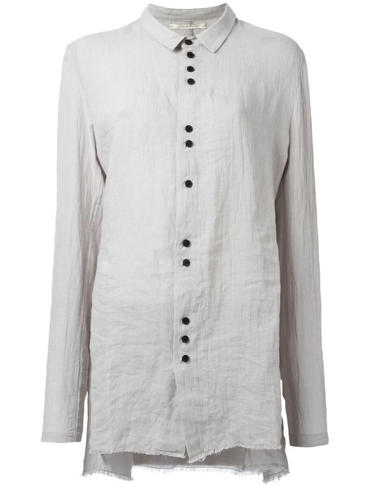 Aleksandr Manamïs 'crossback Mountain' Shirt, Women's, Size: Iii, Grey, Ramie