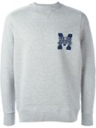 Maison Kitsuné Collegiate Logo Sweatshirt, Men's, Size: Xl, Grey, Cotton