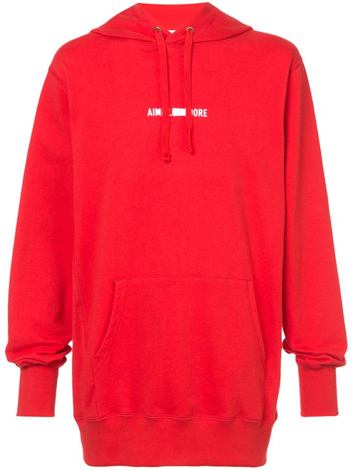 Aimé Leon Dore Oversize Branded Hoodie - Red