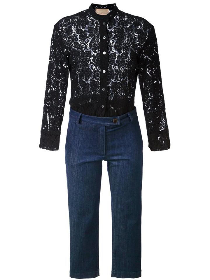 Erika Cavallini Floral Lace Shirt