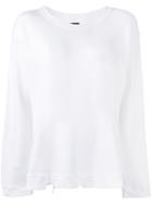 Rta - Distressed Sweatshirt - Women - Cotton/polyester - Xs, White, Cotton/polyester