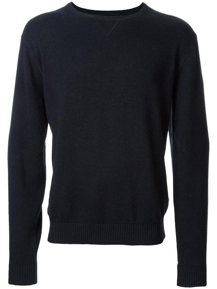 Venroy Crew Neck Jumper, Men's, Size: Xl, Black, Cotton/cashmere