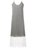 Walk Of Shame Sleeveless Slip Dress, Women's, Size: 40, Grey, Viscose/wool