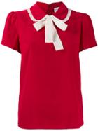 Red Valentino Collar Bow Top