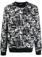 Karl Lagerfeld Comic Print Sweatshirt - Black