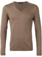 Drumohr - V-neck Jumper - Men - Silk/cashmere - 48, Brown, Silk/cashmere