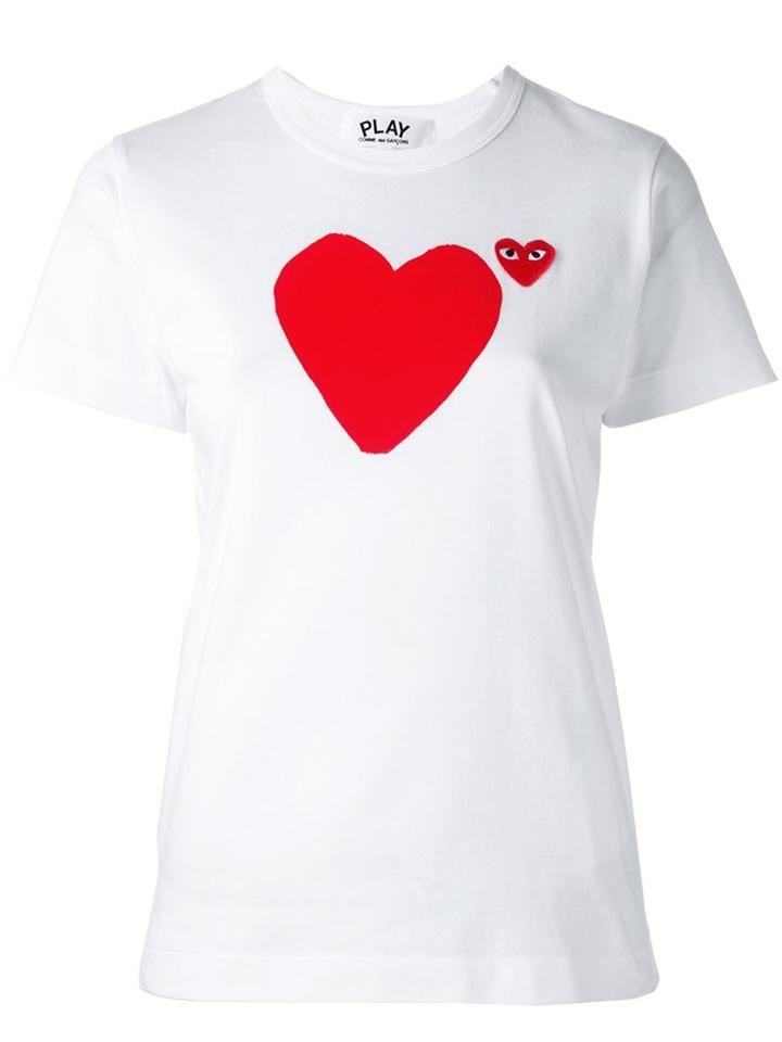 Comme Des Garçons Play 'heart' Print T-shirt