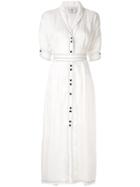 Aje Hudson Contrast Stitch Dress - White