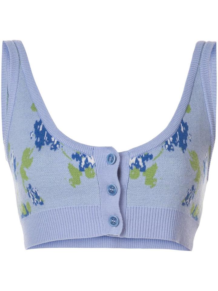 Altuzarra 'sperlonga' Knit Bra Top - Blue