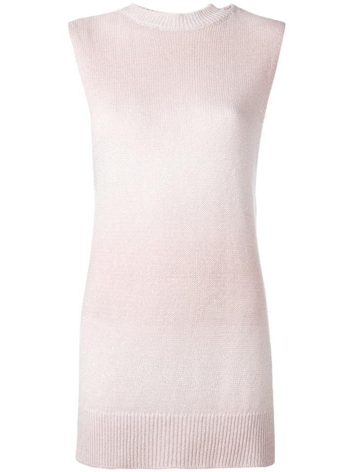 Lamberto Losani High Neck Knitted Tank - Pink & Purple