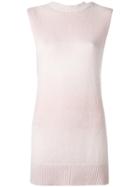 Lamberto Losani High Neck Knitted Tank - Pink & Purple