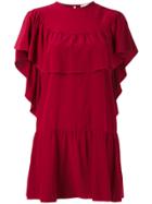 Red Valentino Crepe De Chine Mini Dress
