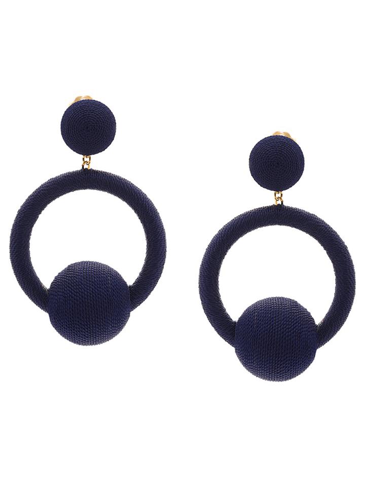 Rebecca De Ravenel Hoop La La Earrings - Blue
