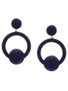 Rebecca De Ravenel Hoop La La Earrings - Blue