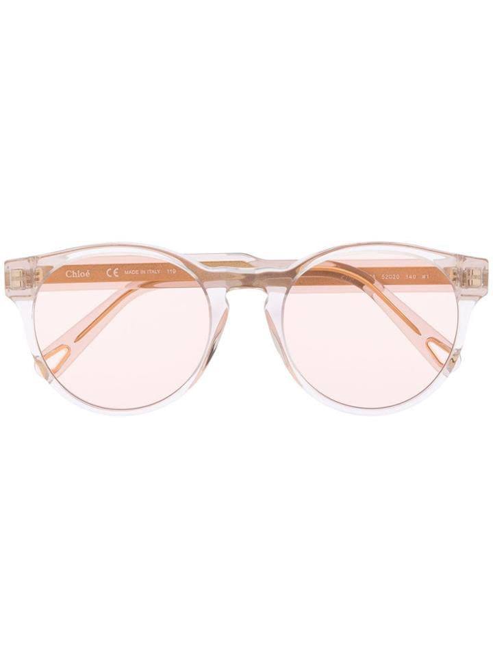 Chloé Eyewear Cat Eye Sunglasses - White