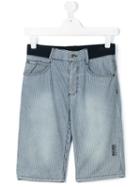 Boss Hugo Boss - Striped Shorts - Kids - Cotton - 16 Yrs, Boy's, Blue