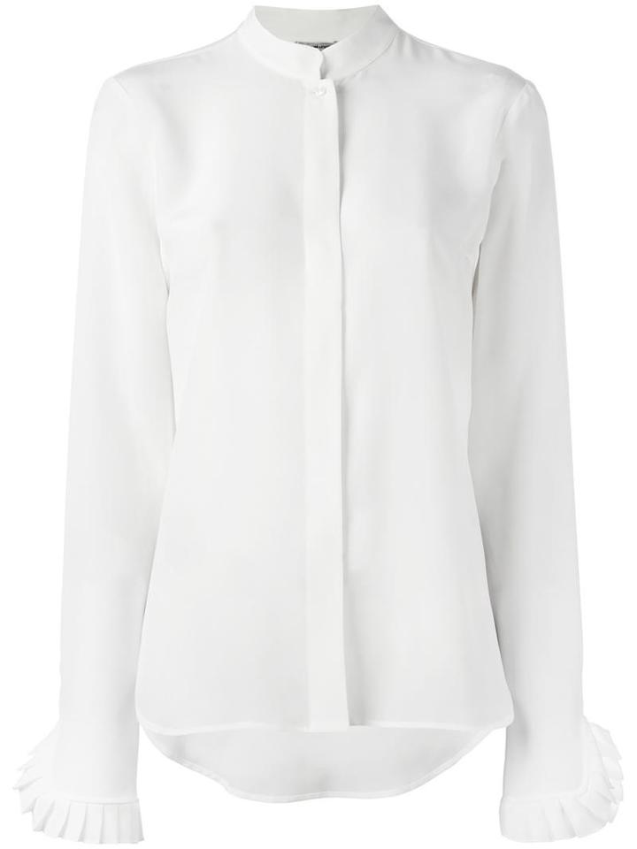 Emanuel Ungaro Mandarin Neck Shirt, Women's, Size: 46, White, Silk