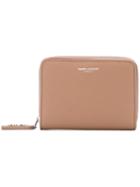Saint Laurent Zipped Purse, Women's, Nude/neutrals, Calf Leather