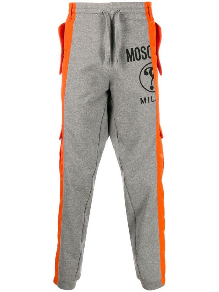 Moschino Elasticated-waist Hybrid Trousers - Grey