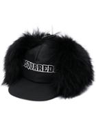 Dsquared2 Fur Logo Cap - Black