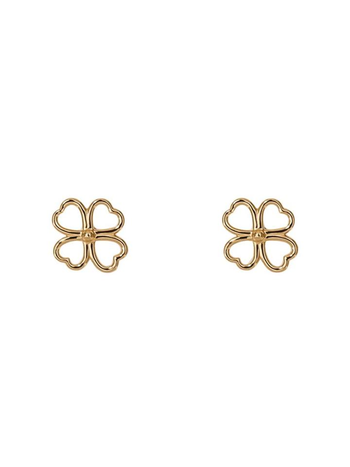 Aurelie Bidermann Clover Earrings, Women's, Metallic
