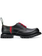 Gucci Web Detail Lace-up Shoes - Black
