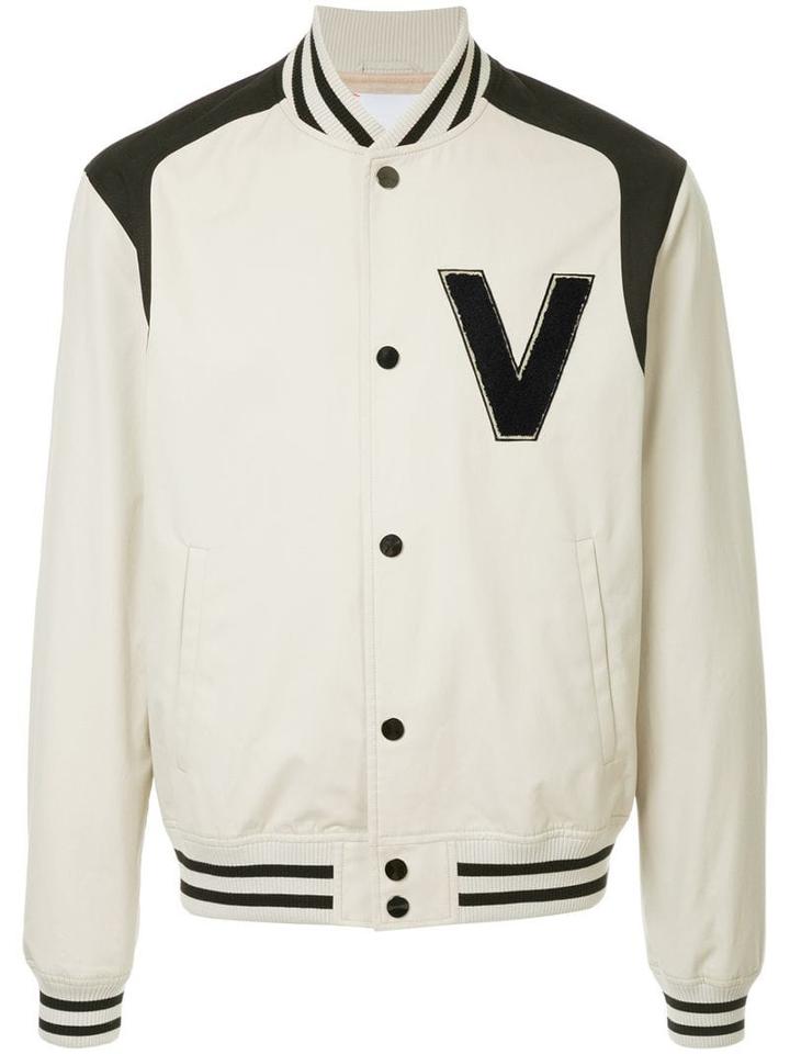 Ports V Logo Bomber Jacket - Neutrals