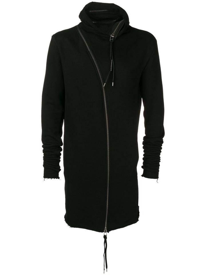 Army Of Me Zip-off Collar Deconstructed Sweater - Black
