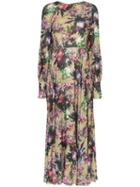 Rotate Floral Print Midi Dress - Green