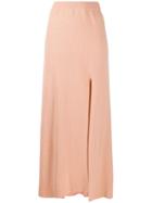Nanushka Front-slit High-waist Knit Skirt - Neutrals