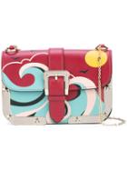 Red Valentino - Abstract Patterned Shoulder Bag - Women - Cotton/calf Leather - One Size, Cotton/calf Leather