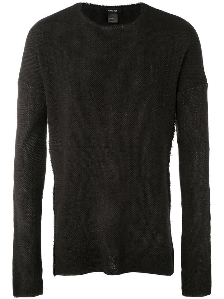 Avant Toi - Rush Stitch Sweater - Men - Cotton/linen/flax/polyamide - M, Black, Cotton/linen/flax/polyamide
