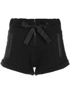 Andrea Bogosian Embellished Track Shorts - Black