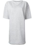 Isabel Marant Étoile Bruce Short Sleeved Dress, Women's, Size: 40, Grey, Cotton/polyester