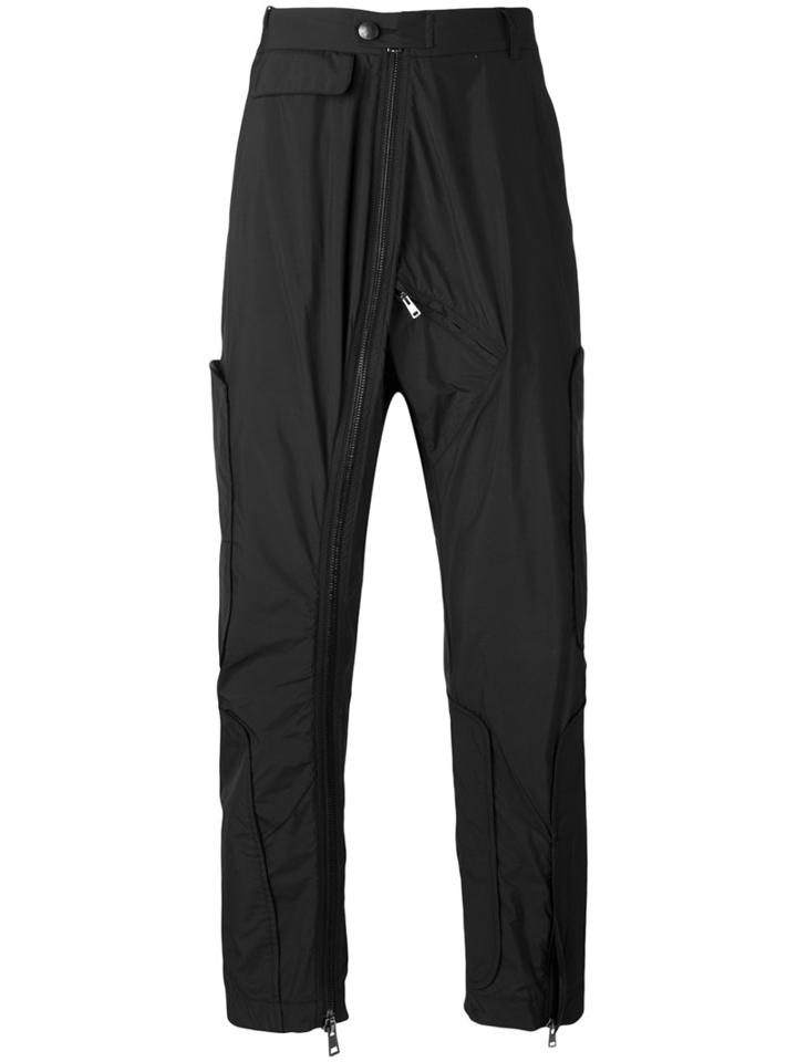 Tom Rebl - Panelled Zip Trousers - Men - Polyester - 48, Black, Polyester