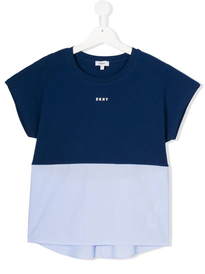 Dkny Kids Two-tone Layered Look Top - Blue